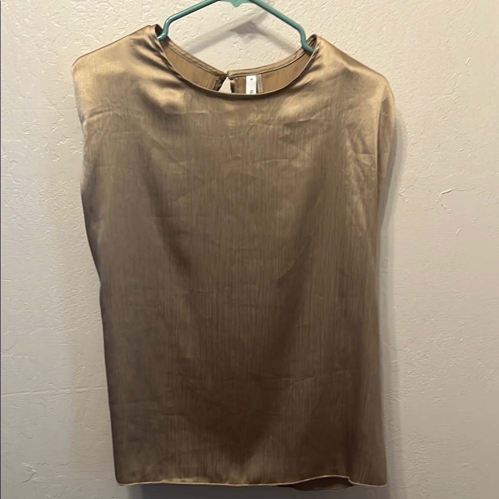 Glam Gold Sleeveless Blouse